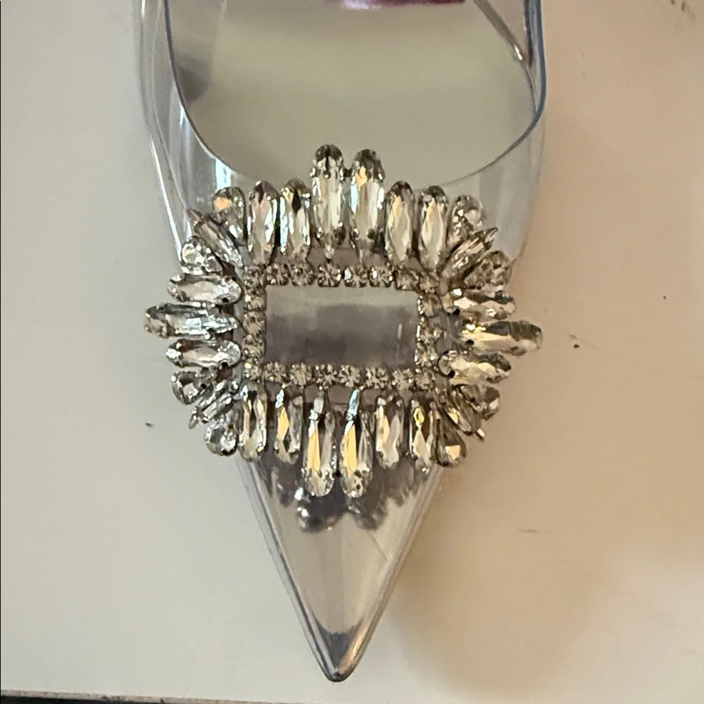 Good American clear & silver Transparent Heels - Picture 4 of 5